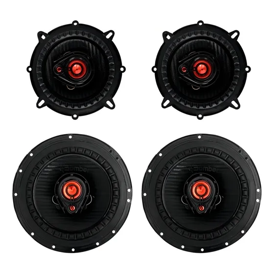 Kit 4 Alto Falantes Fiat Palio Bomber Bbr 6 + 5 Pol 200w Rms