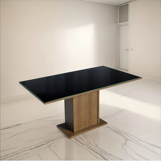 Mesa De Comedor Rectangular 5275 Marrón/negro