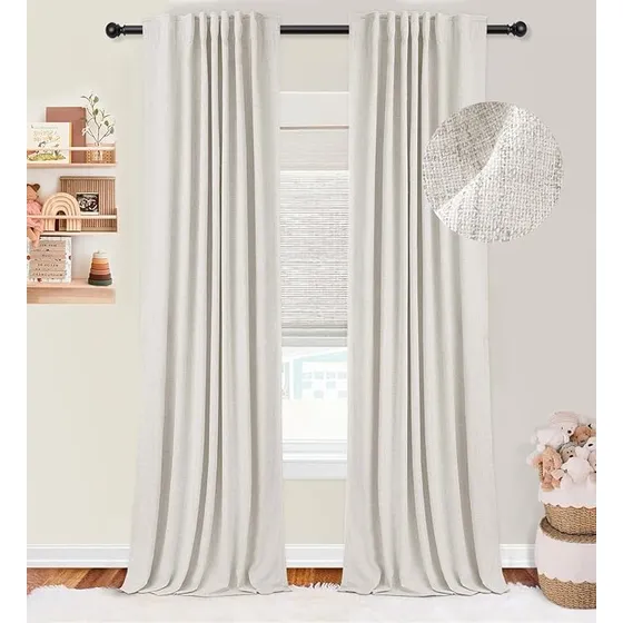 Cortina Blackout Textil Engomada Coccole Rustica Texturada
