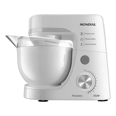 Batedeira Planetária Mondial 700w Bp-03-w Branco 127v