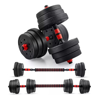 Kit Mancuerna Pesa Barra Recta Ejercicio Ajustable De 25 Kg Color Rojo Kit Mancuerna Pesa Barra Recta Ejercicio Ajustable De 25 Kg Color Rojo