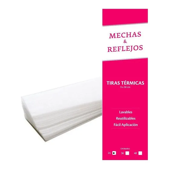 Tiras Térmicas Papel Para Mechas Y Reflejos 24unid