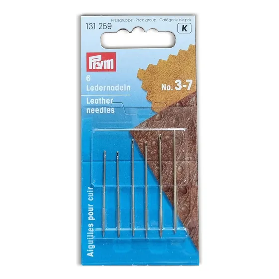 Set 6 Agujas De Mano Para Cuero Prym Costura
