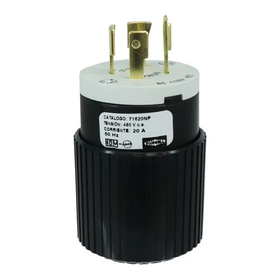 Clavija 1/2 Vuelta 3 Polos Bryant 71620np 20a 480v 38801400
