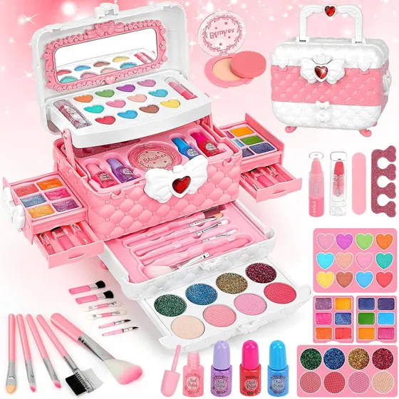 Kit De Maquillaje Para Niñas 54 Piezas Con Estuche