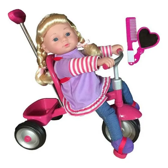 Muñeca Bebe Con Coche Triciclo One The Go Trike Sunny Day