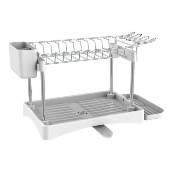 Escurridor De Platos De Dos Niveles Marca Bari 
