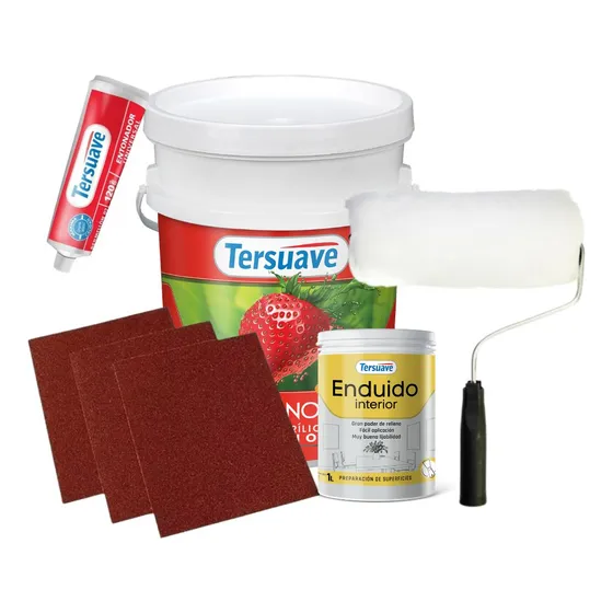 Combo Tersinol Int 20l+ Enduido Int+rodillo+lijas+entonador