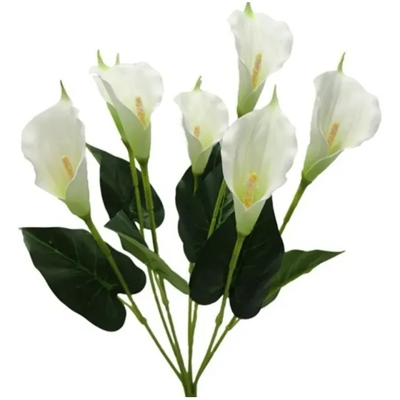 1 Buquê Flor Copo De Leite Artificial Grande Decoração Real 