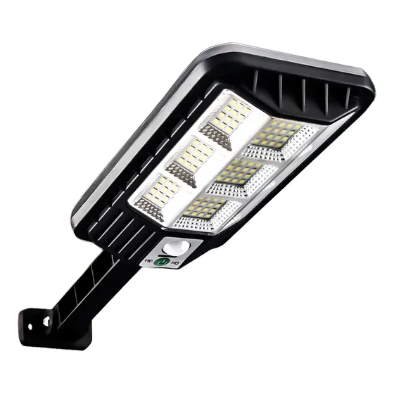 Foco Led Exterior Con Sensor Movimiento Luz Focos Solar 120w Carcasa Negro Luz Blanco Frío