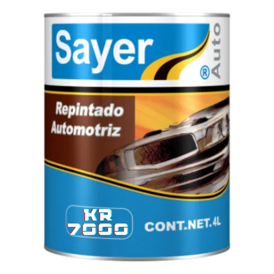 Acrilico Automotriiz K R 7000 Monocapa P U Color  4 Litros