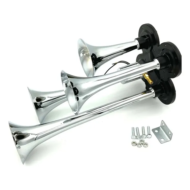 Claxon Corneta Aire Con Selenoide  12v/24v Camion Gandolas