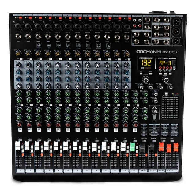 Consola Mixer Audio Gc Master12 12 Canales 199 Dsp Eq Usb