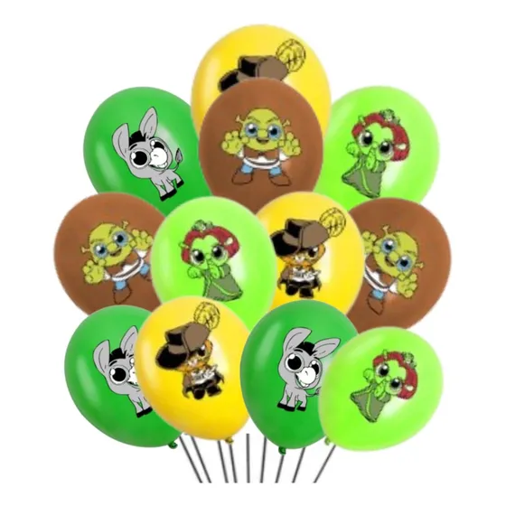Set De 12 Globos Latex Para Fiesta Diferentes Diseños 