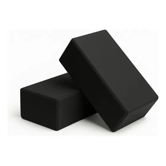 Kit c/ 2 Blocos de Yoga Para Exercícios Alongamento Pilates Meditação Tijolo Funcional Alongamento Ioga Cor Preto Jcanova Store