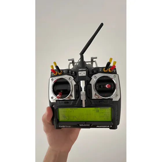 Rádio Aurora 9 2.4ghz + 1 Receptor 9ch Original + Hpp22 Preto