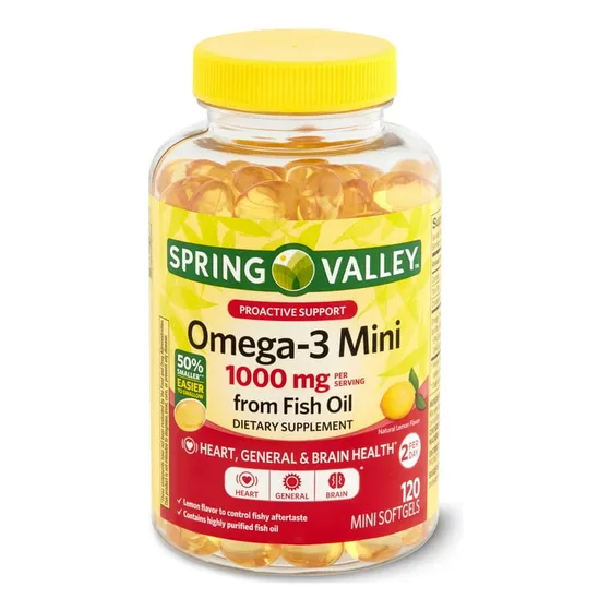 Spring Valley Omega-3 Mini  1000mg 120 Mini Cápsulas