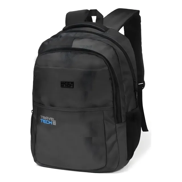 Mochila Gran Capacidad Portanotebook Viaje Reforzada Color Gris oscuro