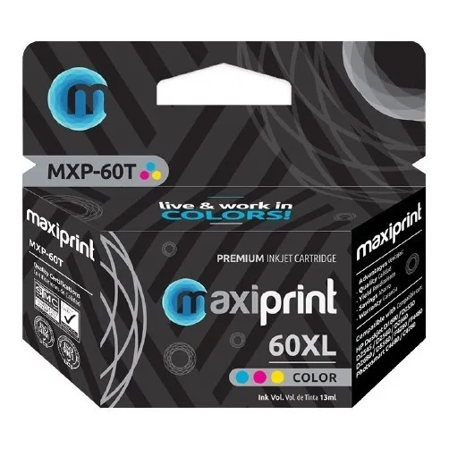 Cartucho Hp 60xl Color Compatible Maxiprint D1660 2680 4280