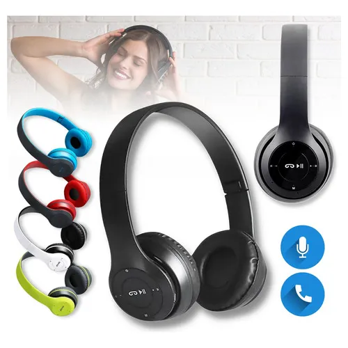 Auriculares Bluetooth ajustables para correr, entrada MP3 P2, color verde