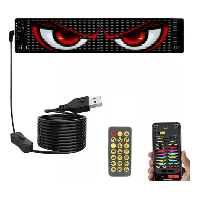 Lámpara Ojos Diablo For Autos, Pantalla Led Flexible.