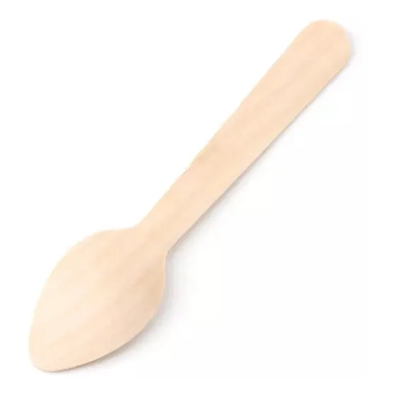 Cucharas Desechables Madera Bambú Helados Gourmet Chef 24und