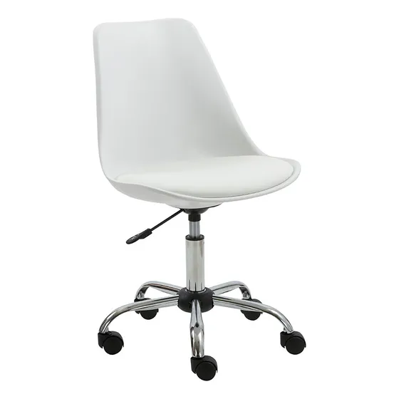 Silla De Oficina Pc Escritorio Tulip Eames Color Blanco