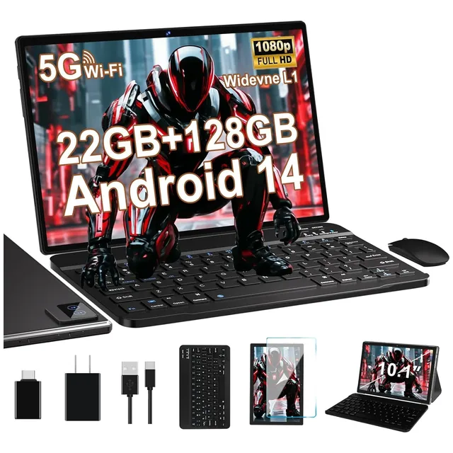 Tablet 10.1 Android 14 22+128gb 8core 8000mah Teclado Raton