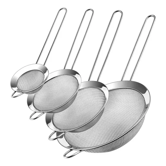 Juego Coladores Cernidores Escurridor Acero Inoxidable 4pcs
