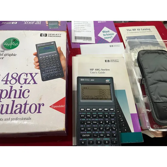 Calculadora Gráfica Hp 48gx Impecável Na Caixa Cinza