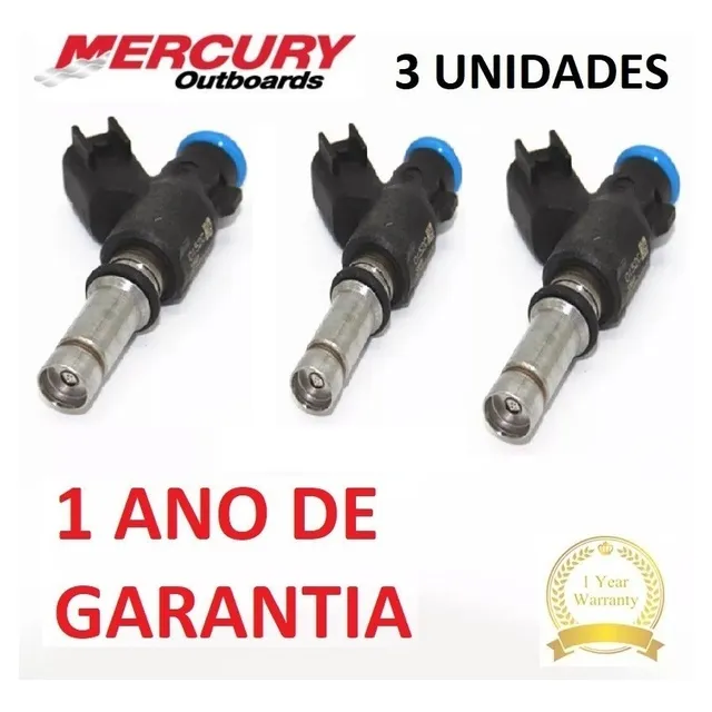 3 Bicos Injetores Motor Popa Mercury 