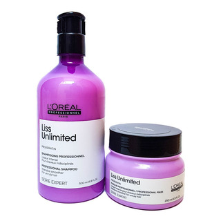 Liss Unlimited Loreal Shampoo 500 + Mascarilla 250ml Alisado Liss Unlimited Loreal Shampoo 500 + Mascarilla 250ml Alisado