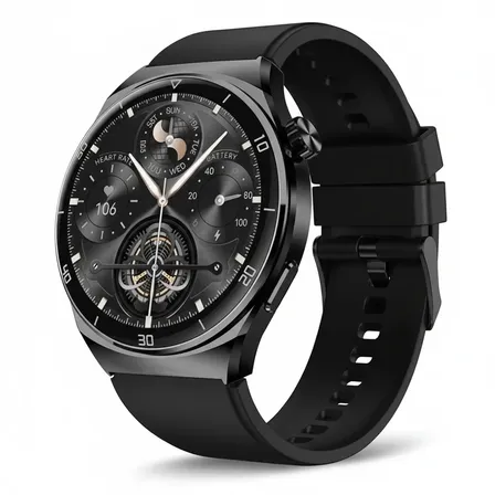 Smartwatch Aurafit Am05 Amoled 1.43  Bluetooth Calls Preto Preto Esportiva