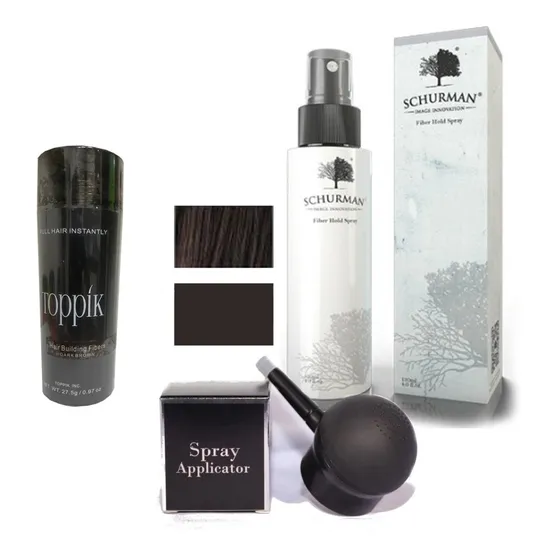 Pack Fibras Capilares Toppik + Aplicador + Spray Schurman