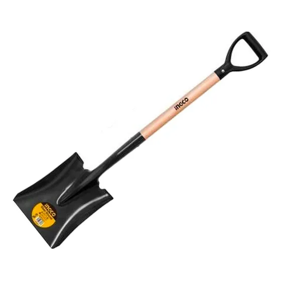 Pala De Acero Al Carbon Con Mango De Madera Ingco 1000 Mm