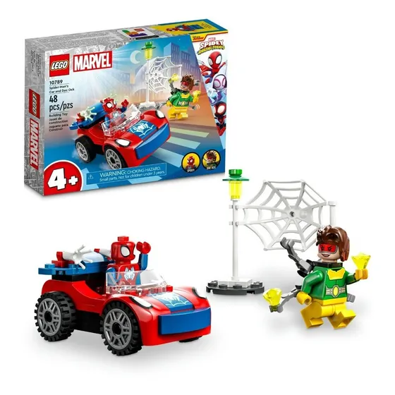 LEGO® Marvel: Auto de Spider-Man y Doc Ock 10789; incluye 2 minifiguras; regalo para niños y niñas a partir de 4 años; coche de juguete