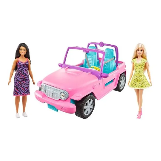 Barbie Carro Jeep Con 2 Muñecas Nuevo Y Original De Mattel