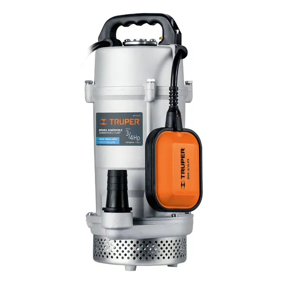 Bomba Sumergible Metálica P/agua Limpia Uso Rudo 3/4 HP Truper BOS-3/4LPX