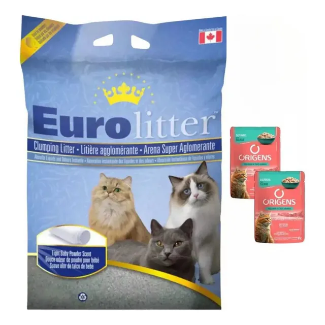Arena Sanitaria Aglomerante Eurolitter 15kg + Envio!