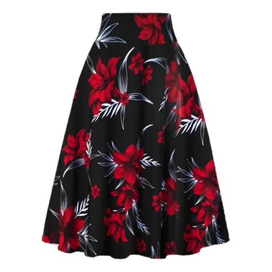 Saia Midi Godê Estampada.