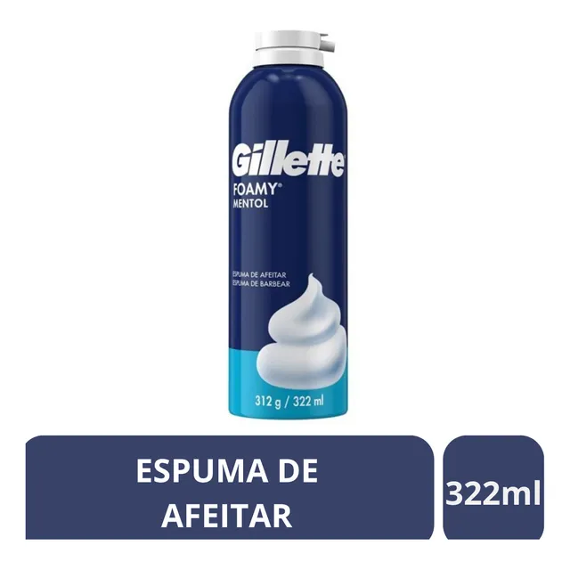 Pack X2 Espuma De Afeitar Gillette Foamy Mentol De 322 Ml