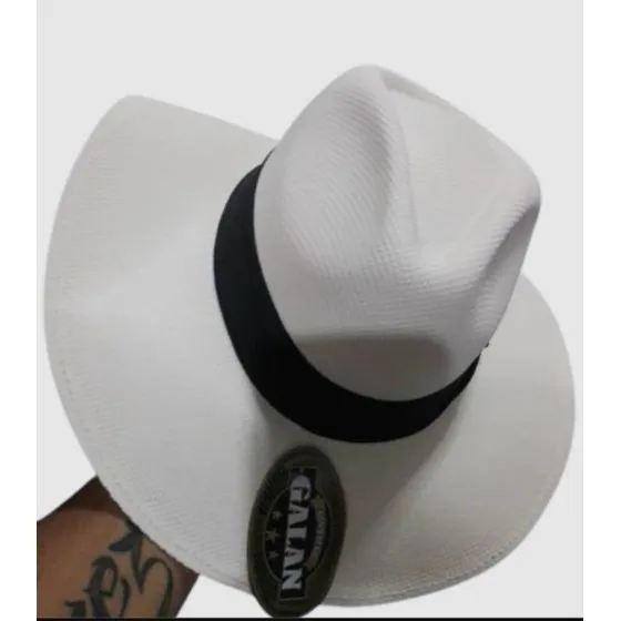 Sombreros Blanco Llanero Elegante Galan Colombiano Ala Ancha