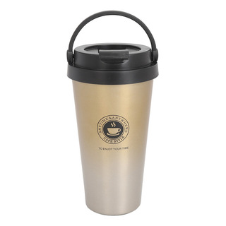 N Taza Café Aislada Con Tapa Acero Inoxidable Amarillo 500ml N Taza Café Aislada Con Tapa Acero Inoxidable Amarillo 500ml