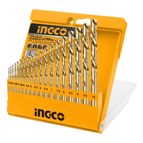 Ff Set 19 Mechas Taladro Metal 1-10mm Ingco Akdb1195 Ind