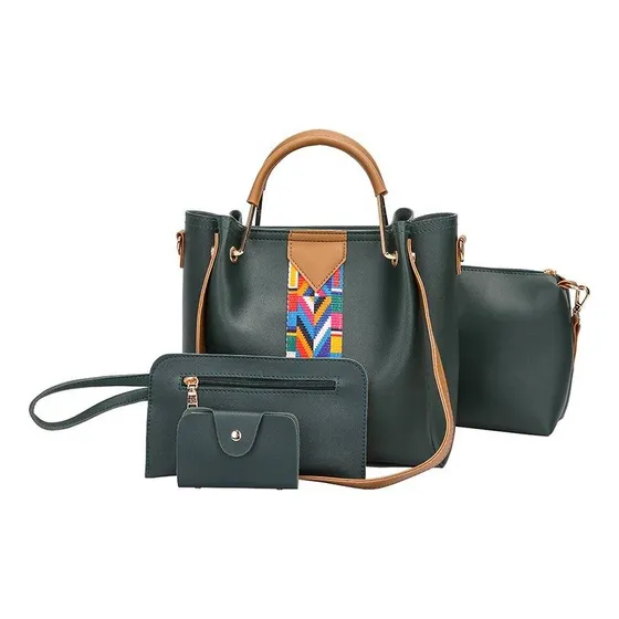 Bolso De Cuero De Moda Para Mujer 4 En 1 A
