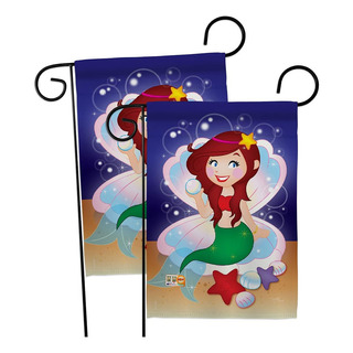 Breeze Decor Bandera De Jardín De Sirena, Paquete De 2 Pieza Breeze Decor Bandera De Jardín De Sirena, Paquete De 2 Pieza
