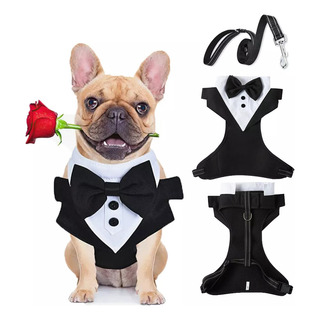 Ropa Moño De Smoking Para Perro Gato Disfraz De Color Negro Ropa Moño De Smoking Para Perro Gato Disfraz De Color Negro