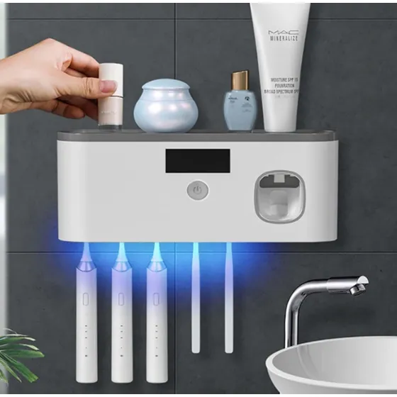 Dispensador De Crema Dental Y Esterilizador De Cepillos