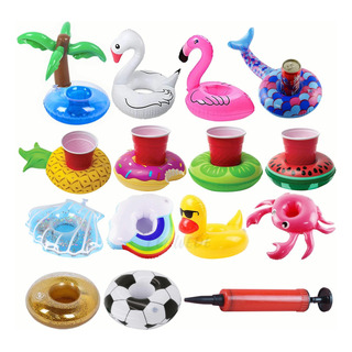 15 Porta Vasos Inflables Surtidos Piscinas Con Inflador 15 Porta Vasos Inflables Surtidos Piscinas Con Inflador