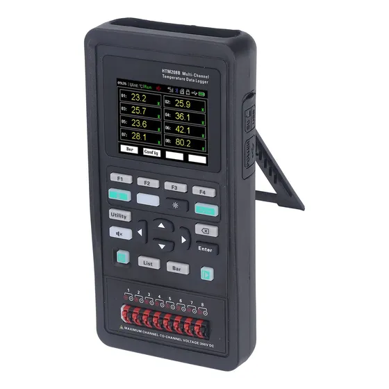 Registrador De Temperatura Con Pantalla Lcd, Multicanal, Med